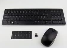 Image of Unused Dell KM713 Wireless Keyboard Mouse Combo / Belgium Layout + US KeySticker