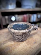 Image of Rustic Wooden Candle Holder / Church Candle Stand / Reclaimed Farmhouse Decor J