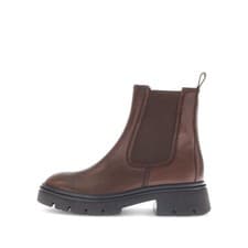 Image of Gabor 71.850.25 Marissa Ladies Sattel Brown Smooth Leather Side Zip Ankle Boots