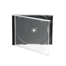 Image of 10 x Single Standard 10 mm CD Disc Jewel Case with Black Tray for 1 Disc