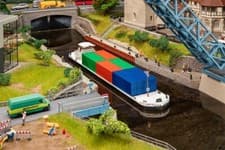Image of Faller 131013 - H0 - River freighter with containers - New