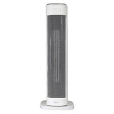 Image of Oscillating Tower Fan Heater, 2000 W, 3 Heat Modes, White, Igenix IGHT020DW