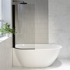 Image of Freestanding Shower Bath Single Ended Left Hand Corner wit BUN/LIS1650SBLH/98512