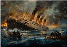 Image of Sinking of the Titanic Jigsaw Puzzle 300/500/1000 Piece