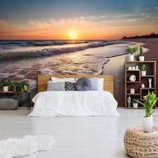 Image of BEACH SEA LANDSCAPE NATURE Wallpaper Wall Mural Modern Bedroom Living Room Photo