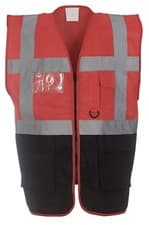 Image of Yoko Multi Functional Executive Hi-vis Waistcoat Safety Work Zipped Hi Viz Vest