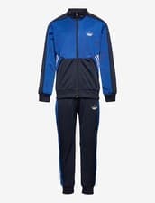 Image of BOYS ADIDAS TRACKSUIT TOP BOTTOMS ZIP JACKET & TRACK PANTS POCKETS BLUE PREMIUM