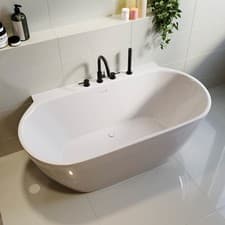 Image of Freestanding Double Ended Back to Wall Bath 1500 x 770mm - Alto ALTO1500