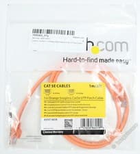 Image of Startech Cat 5E Ethernet Cable 1m 3ft Orange Snagless RJ45 Network UTP 45PAT1MOR
