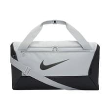 Image of Nike Brasilia Small Duffel Bag Gym Sports Holdall Travel Holiday Luggage Grey