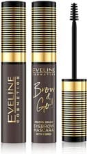 Image of Eveline Brow & Go Eyebrow Mascara Precise Brush with Fibres - 02 Dark 6ml