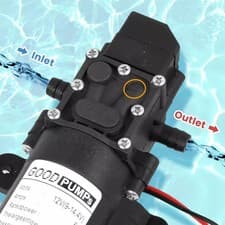 Image of Water Pump High Pressure Diaphragm Self Priming 160PSI 6L/Min RV Caravan 12V 70W