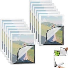 Image of 12PCS A4 Magnetic Frame Self Adhesive Magnetic Display Frame A4 Silver Waterpro