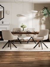 Image of Goeurvant Set of 2/4/6 Dining Chairs Swivel Upholstered Chair