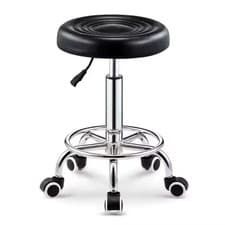 Image of Adjustable Bar Stools Gas Lift Swivel Home Breakfast Counter Chair Faux Leather