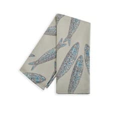 Image of Italian Kitchen Dish Towel "Sardine" (22"x26") Embroidered Pattern Woven 100%...