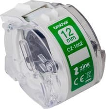 Image of Label Tape Roll 12mm x 5m White CZ1002 for Brother VC-500W Printer
