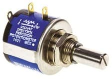 Image of Vishay 534 Series Wirewound Potentiometer with a 6.35 mm Dia. Shaft 10-Turn, 1kÎ