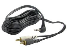 Image of 3.6 Metre 3.5mm Jack Plug to TWIN 2 x RCA PHONO Audio Lead CABLE PC TV AUX 3.6m