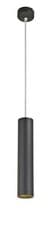 Image of Pendant Ceiling Light Downlight GU10 Black Tube Slim Long Adjustable 1.2M Wire