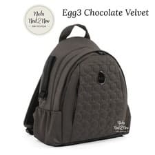 Image of 🤎New Egg3 Backpack Chocolate Velvet Changing Bag & Changing Mat 🤎
