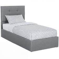 Image of HOMCOM Ottoman Bed with Gas Lift Up Storage, Upholstered Bed Frame, Grey