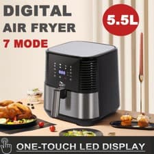Image of 5.5L Digital Air Fryer 1700W ONE-TOUCH LED Oil Free Low Fat Healthy Cooker Oven
