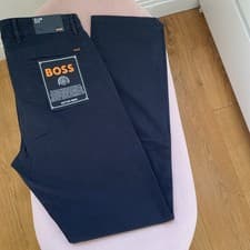 Image of HUGO BOSS MENS CHINO_ SLIM SLIM FIT STRETCH CHINOS BLACK SZ 34/34 BNWT RRP £119