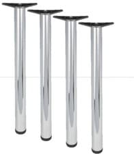 Image of 4x Adjustable Table Leg - Breakfast Bar - 870 - ø 60mm CHROME