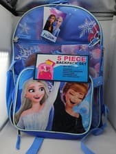 Image of Frozen 5 Piece Backpack / Lunch Box Supply Case Clip And Key Chain NEW Bioworld