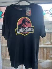 Image of Jurassic Park World Original XXL Black T Shirt Official Licensed Label Dinosaur
