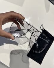 Image of Alexander McQueen Sunglasses AM0313S 007 Silver  Silver Mirror BRAND NEW