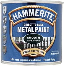 Image of 5084889 Direct to Rust Metal Paint - Smooth Dark Green Finish 250ML