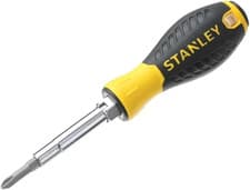 Image of Stanley 6 Way Screwdriver Yellow and Black STA068012