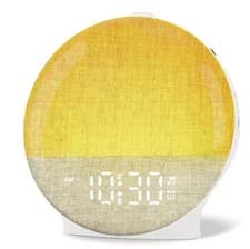 Image of Wake Up Light Sunrise Alarm Clock Timer 30 White Noise Sound Machine Dimmable RG