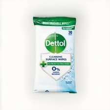 Image of Dettol 99%Antibacterial Cleansing surface wipes large 30wipes 1 pk