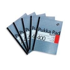 Image of Pukka Pad (5 PACK) Ruled Metallic Four-Hole Refill Pad 400 Pages A4 REF400