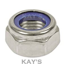 Image of M3 M4 M5 M6 M8 M10 M12 NYLOC NUTS NYLON INSERT A4 MARINE GRADE STAINLESS STEEL