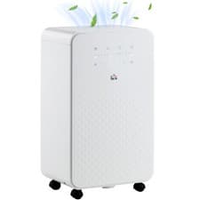 Image of HOMCOM 10L/Day Protable Quiet Air Dehumidifier with Purifier, Timer, 5 Modes