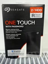 Image of Seagate One Touch With Password External HDD 2TB - Black USB  PC  MAC BNIB