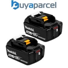 Image of 2 X Genuine Makita BL1850 18V 5.0Ah Li-Ion LXT Battery 5AH Star Battery BL1850B
