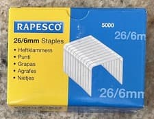 Image of Rapesco S11662Z3 Galvanised Staples - 5000 x 26/6mm