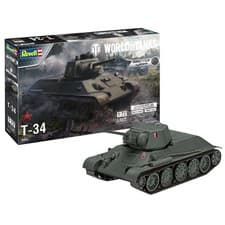 Image of Revell T34 World of Tanks 03510 Easy Click Russian Military Model Kit Scale 1:72