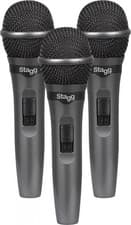 Image of Stagg SDM50 Professional Cardioid Dynamic Microphone (Set of 3)