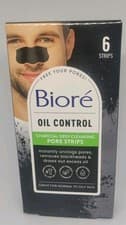 Image of Biore Oil Control Charcoal Deep Cleansing Pore 6 Nose Strips. Free Shipping