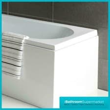Image of 700mm Acrylic End Bath Panel for P Shaped & L Shaped Shower Baths – White