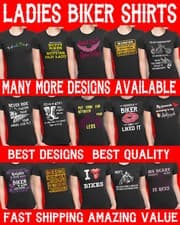 Image of Womens Biker T-Shirt Bike Motorbike Motorcycle Christmas Gift Racer Club Cafe