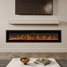 Image of 3-in-1 60" Electric Fireplace LED 12 Flame Media Wall Remote 1800W Recessed Fire