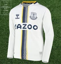 Image of Everton Third Shirt Mens - Hummel EFC 3rd Football Jersey Long Sleeve -All Sizes