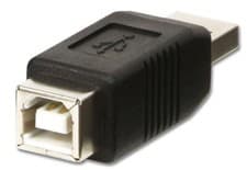 Image of LINDY 71231 USB Adapter, USB A Male to B Female 71231 Black